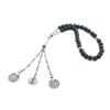 Me1196 –  Black Stone Rosary with “Palm KSA”