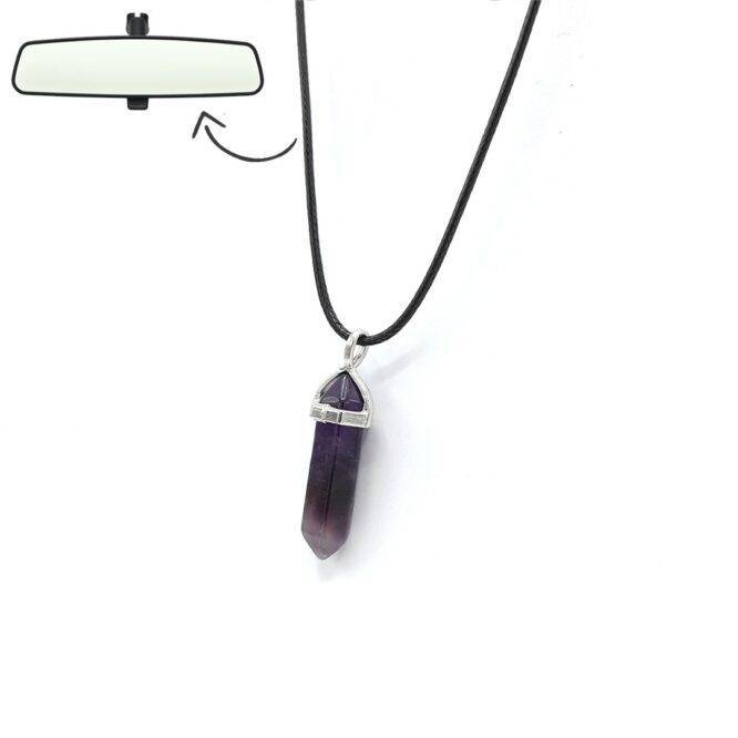 Me1692 –  Lapis Natural Stone  with Silver Electro Plated Car Pendant